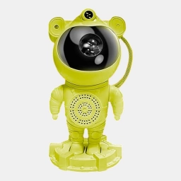 Lampara ASTRONAUTA LUZ DE AURORA CON LUNA y Parlante  - Amarillo