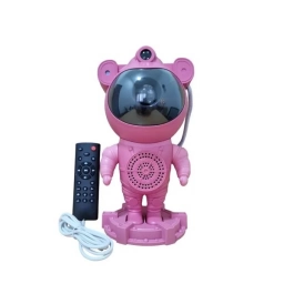 Lampara ASTRONAUTA LUZ DE AURORA LUNA y parlante - ROSA