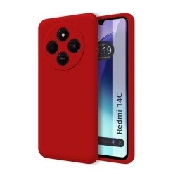 Protector de Silicona semi rígido Rojo RedMi 14cPoco C75