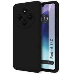 Protector de Silicona semi rgido Negro RedMi 14cPoco C75