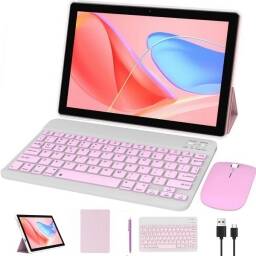 TABLET CP20 128GB 6+12GB RAM con Teclado y Mouse Pink