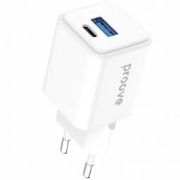 Cargador Proove Pocket GaN 45W TipoC(PD3,0) + USB(QC4.0) - White