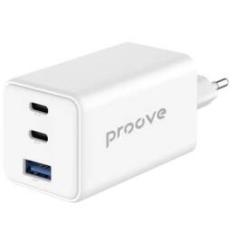 Cargador Proove Pocket GaN 65W TipoC(PD3,0) x2 + USB(QC4.0) - White