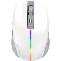 Mouse inal�mbrico recargable dual (bluetooth y 2.4ghz) Proove Comet  White